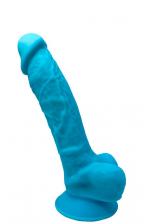 Фаллоимитатор с мошонкой Adrien Lastic SileXD Model 1 17.6 см, голубой