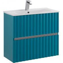 Комплект подвесной мебели для ванной комнаты с керамической раковинойРаковина сифоном не комплектуетсяСистема хранения: 2 выдвижных ящикаНаправляющие скрытого монтажа, с доводчикамиПокрытие корпуса и фасадов МФД 18 ммLED подсветка ручек , трансформатор в комплектеРаковина арт.AM7110-60 приобретается отдельно