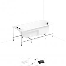 СОВЕРШЕНСТВО И ПРАКТИЧНОСТЬ В КАЖДОЙ ДЕТАЛИ Прямоугольная акриловая ванна Bristol производится в размерах 150, 160, 170 см по длине и имеет увеличенную ширину – 75 см, что позволяет комфортно принимать ванну или душ людям разного телосложения. Небольшой подголовник с плавными линиями и анатомически выверенный наклон ванны в изголовье поддерживают спину во время принятия водных процедур в естественном и удобном положении, а специально для рук созданы симметричные эргономичные площадки. Широкий закругленный бортик по периметру купели позволяет с легкостью разместить часто используемые предметы гигиены. АКРИЛОВОЕ СТЕКЛО И ЭКОЛОГИЧЕСКИ ЧИСТЫЕ МАТЕРИАЛЫ Технология изготовления акриловых ванн Lavinia Boho основана на использовании высокопрочного 4 мм цельного листа полиметилметакрилата (ПММА), который изготавливают на абсолютно ровной зеркальной поверхности и нагревают до температуры 170 °С. Далее эластичный лист помещают в вакуум-формовочное оборудование и под большим давлением заполняют матрицу будущей ванны: без образования пузырьков, пустот, искривлений или трещин. Для придания ударной вязкости и максимальной прочности конструкции по всему основанию купели закладывается усиленная плита ДСтП, а внешняя сторона ванны покрывается смесью полимера с отвердителем и ровингом. После отверждения при температуре 80-90 °С в ванне высверливают отверстия для слива-перелива. Каждое изделие проходит многоступенчатую проверку качества на геометрию и надежность. ВИДИМЫЕ ПРЕИМУЩЕСТВА ВАНН ИЗ 100% ЛИТЬЕВОГО АКРИЛА Ванны изготовлены из однородного литьевого акрила и не подвержены истиранию, выцветанию и воздействию ультрафиолета, что позволяет сохранять равномерный глянцевый блеск на протяжении всего срока службы. Потрясающая гладкая поверхность с прочными стенками демонстрирует высокую стойкость к царапинам, жесткой воде и не боится чистящих химических средств. Благодаря отсутствию швов за изделием легко ухаживать: поверхность достаточно протереть влажной тканью с мягким моющим средством, затем смыть теплой водой. При наполнении ванны горячей водой она отлично сохраняет форму и не деформируется, стабильно выдерживает нагрузку до 500 кг. ПРОЧНЫЙ КАРКАС ИЗ СТАЛИ Ванна монтируется на усиленный стальной каркас с повышенной стойкостью к коррозии и повреждениям. Для максимальной устойчивости чаша стабилизируется креплениями к стене. Конструкция надежно фиксирует ванну и равномерно распределяет динамическую нагрузку до 500 кг. Регулировка опор по высоте нивелирует незначительные перепады уровня пола на различных поверхностях. КОМПАКТНЫЙ СИФОН С ПОВЫШЕННОЙ ФУНКЦИОНАЛЬНОСТЬЮ Автоматический слив-перелив Useful Extras от Wellsee с донным клапаном click-clack и съемной накладкой на перелив изготовлен из полипропилена повышенной прочности и высокой термической устойчивости. Накладка на перелив и крышка донного клапана выполнены из латуни и не подвержены коррозии. Благодаря системе click-clack управлять наполнением ванны или оттоком воды просто и удобно: всего лишь одно нажатие на крышку донного клапана рукой или ногой. Внутренние стенки конструкции с антибактериальным покрытием Protect’IN устойчивы к оседанию водопроводных примесей, что снижает вероятность образования засоров. Самоочищающаяся форма и изгибы сифона-автомата препятствуют скоплению грязи внутри обвязки и поддерживают высокую пропускную способность — 50 л/мин. Функция верхней очистки позволяет с легкостью устранять возможные засоры, а усовершенствованный плоский гидрозатвор служит барьером для неприятных канализационных газов и занимает минимум места под ванной. ПОДГОЛОВНИК НА САМОКЛЕЯЩЕЙСЯ ЛЕНТЕ Гелевый подголовник на ванну от Wellsee — функциональное дополнение для любителей глубокой релаксации. Благодаря волнообразной форме и высокой эластичности подушка мгновенно адаптируется к изгибам тела, равномерно распределяет нагрузку в шейно-воротниковой зоне и создает идеальные условия для отдыха. Подголовник из вспененного полиуретана с гелевой структурой гипоаллергенен и безопасен для здоровья человека. Поверхность изделия не впитывает влагу и запахи, что гарантирует высокий уровень гигиены и и