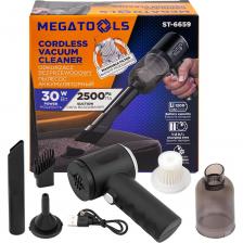 Портативный аккумуляторный пылесос MEGATOOLS — это лёгкое и мощное устройство для быстрой сухой уборки дома, в автомобиле, на рабочем месте или в дороге. Благодаря компактному корпусу и высокой силе всасывания, он эффективно справляется с пылью, крошками и мелким мусором даже в труднодоступных местах. Устройство оснащено набором насадок для различных задач и легко заряжается через USB. Преимущества Мощное всасывание — 2500 Па Удаляет загрязнения с ковров, сидений, клавиатуры и других поверхностей без остатка. Аккумулятор 3,7 В / 1200 мА·ч Обеспечивает автономную работу и свободу перемещения — никаких проводов. Быстрая зарядка за 1–2 часа Позволяет быстро подготовить устройство к следующей уборке. Вместительный контейнер — 0,45 л Не требует частой очистки, несмотря на компактные размеры. Моющийся фильтр Легко очищается, не требует замены — экономично и экологично.