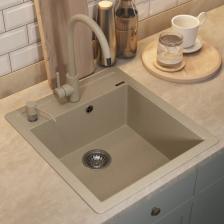 Кухонная мойка кварцевая Uperwood Quartz UPD-07, прямоугольная, цвет 02, прямоугольная, беж