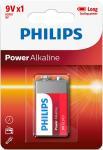 Батарейка Philips Power Alkaline, щелочная, 9V, в блистере (6LR61P1B/97)