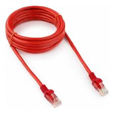 Коммутационные шнуры Cablexpert Патч-корд UTP кат.5e, 3м, литой, многожильный (красный) [PP12-3M/R]