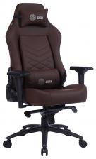 Кресла офисные Кресло игровое Cactus CS-CHR-0112BR коричневый эко.кожа с подголов. крестов. сталь