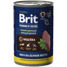 Консервы Brit Premium by Nature для щенков всех пород с индейкой 410 грамм