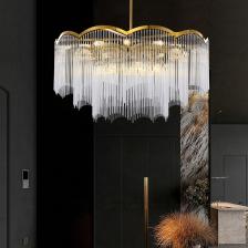 Американская хрустальная люстра: современный потолочный светильник для ухода за глазами для гостиной/столовой/спальни | Роскошный минималистский дизайн