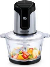 Измельчитель BRAYER BR1407, 800 Вт, 2 л, черный/серый