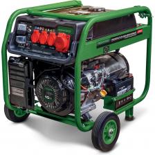 Электрогенератор бензиновый от бренда Rockforce - компактный переносной источник питания переменного тока, разработанный для автономного энергоснабжения бытовой техники, различных электроприборов и инструментов. Качество. Бензогенератор изготовлен из высококачественных материалов и комплектующих, что обеспечивает надежность и износостойкость. Удобство использования. Генератор электричества позволяет получить электроэнергию в тех местах, где отсутствует магистральное электроснабжение. Пригодится в частных домах, где бензогенератор могут использовать в качестве резервного источника питания, так и различных участков работ, где нужно электропитание для оборудования и проведения работ. Современное устройство. Бензоэлектрогенератор отвечает современным техническим стандартам качества, обеспечивая долгий и безопасный эксплуатационный период. Технические характеристики модели: Номинальная мощность: 2300-7000Вт. Максимальная мощность: 2500-7500Вт. Тип источника выходного напряжения: 3 розетки 230 В частота 50 Гц +1 розетка 400В. Мощность двигателя: 15 л.с. Тип двигателя: четырехтактный, одноцилиндровый, бензиновый. Объем топливного бака: 25 л. Тип топлива: АИ-92. Время автономной работы: 8ч. Вид стартера: электрический, ручной. Частота вращения: 3600 об/мин. Уровень шума: 97дБ. Объем бака для масла: 1,1л. Вес: 85кг.
