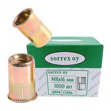 Заклепка резьбовая М8х16 от Sorrex - это высококачественный продукт, который станет незаменимым помощником в различных областях. Материал изготовления - сталь с оцинкованным желтым покрытием, что обеспечивает высокую прочность и долговечность изделия. Заклепка имеет уменьшенный борт, что позволяет устанавливать ее в более тонкие металлические листы толщиной от 0,5 до 3 мм. Это делает ее удобной и практичной в использовании. Длина заклепки составляет 16 мм, а диаметр - 10,9 мм. Резьба М8 обеспечивает надежное крепление и позволяет использовать заклепку в различных конструкциях. Форма цилиндрическая. Рифление на борту заклепки обеспечивает дополнительную прочность и устойчивость к нагрузкам. В целом, гайки заклепки резьбовые винтовые с насечкой и малым фланцем от Sorrex - это надежный и качественный продукт, который станет незаменимым элементом в вашем проекте. Идеально для дома, ремонта, строительства, гаража, автосервиса, монтажа, сборки, крепления, заклепочника.