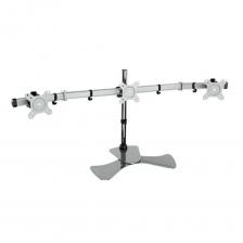 Крепежи для мониторов Cactus серебристый Кронштейн для 3-х мониторов 15"-24" макс.8кг настольный наклон [CS-VM-MP330S-AL]