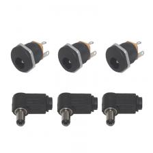 ?10-2 пары?12 В 2,1x5,5 мм штекер постоянного тока 90 градусов прямоугольный адаптер 5,5x2,5 мм вилки постоянного тока Jack разъемы для пайки в сборе