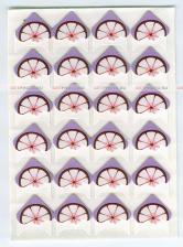 Уголки для крепления фотографий до 21х30 и оформления фотоальбомов, памятных книг, 24 шт., сечение 2 см, фрукт, сиреневые GF 4224