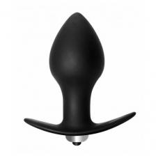 Lola games Анальная пробка с вибрацией First Time Bulb Anal Plug (5006) 18 см черный 3.8 см 7.6 см 101 г