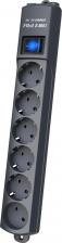 PILOT Сетевой фильтр S-MAX 7м (6 розеток) серый (коробка) [108]