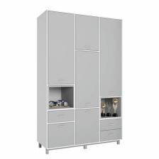 Шкаф трехсекционный Polini kids Mirum 2335, белый-серый, серый