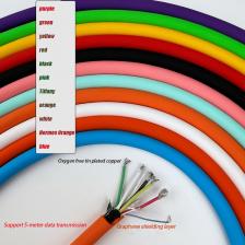 Индивидуальный кабель для передачи данных из жидкого силикона «сделай сам», 0,5/1/2/3/4/5/13 метров, 6-ядерный кабель для быстрой зарядки телефона, 6 А/120 Вт, ремонт кабеля TYPE-C USB
