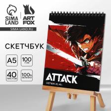 Скетчбук А5, 40 листов, 100 г «Аниме»