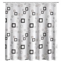 занавеска для ванной FORA Графика 180х180см полиэстер белый