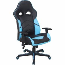 Игровое кресло BRABIX Storm GM-006, экокожа, черное/голубое