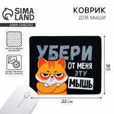 Коврик для компьютерной мыши «Убери эту мышь», 22x18 см