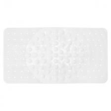 коврик для ванны Лужайка 38х68см антискользящий белый