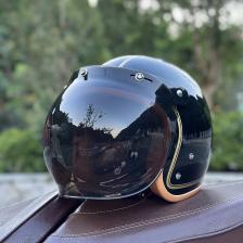 Персонализированный винтажный зеленый стиль, открытый шлем, винтажное мотоциклетное снаряжение с пузырьковым козырьком от царапин, защита ушей