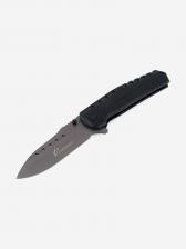 Нож туристический Следопыт, прорезиненная ручка, длина клинка 95 мм, в чехле., Черный