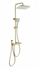 Душевая стойка Wonzon & Woghand Muse WW-B4132-A-BG с гигиеническим душем, брашированное золото