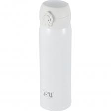 Термокружка вакуумная Gipfel Leon 52722 430 мл. Изготовлена из нержавеющей стали 18/10, материала прочного, экологичного и долговечного. Крышка из практичного и безопасного пластика с замком-защелкой. Двойные стенки и вакуумная изоляция гарантируют, что напиток внутри останется горячим или холодным до 6 часов при любой погоде. Термокружка небольшого размера 22,5х6 см. Герметичная крышка плотно прилегает, что позволяет избежать проливание содержимого. Ее можно положить в сумку, взять с собой на работу, на прогулку и в путешествие. Упакована в фирменную коробку. Рекомендации по использованию и уходу: Перед использованием тщательно вымыть. Очищать термос рекомендуем вручную неабразивными моющими средствами и мягкой губкой. Не использовать в микроволновой печи. Не мыть в посудомоечной машине.