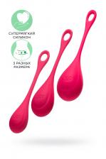 Набор вагинальных шариков Satisfyer YONI, силикон, красный, ? 2 см.
