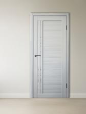 Комплект двери для санузла 270, со стеклом мателюкс, 800x2000x36 мм, экошпон, цвет ясень пепельный