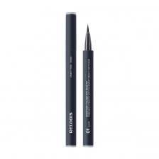 Подводка-фломастер для глаз водостойкая с кисточкой RELOUIS тон:01 black