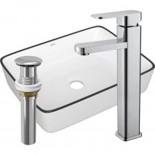 Комплект для ванной от BAUEDGE - современное и оригинальное решение для оснащения ванной комнаты. Идеально подходит для накладных тумб арт BD1060 и BD1080! Раковина накладная прямоугольная BAU Hotel 48х37 - Чтобы не занимать место крупногабаритными конструкциями, стоит приобрести накладную раковину. Раковина BAU Hotel подходит для тумб со столешницей практически любых фирм, например: Roca, Cersanit, Triton, Акватон, Акванет, Aqwella, Grossman, Belbagno, Runo и многих других. Раковина изготовлена из санфарфора. Смеситель для раковины Fmark FS8111 предназначен для подачи горячей и холодной воды в ванных помещениях. Модель оснащена керамическим картриджем, обеспечивающим плавный ход рычага смесителя, контроль и точность при выборе напора и температуры воды. Изделие выполнено из нержавеющей стали, отличающейся прочностью, долговечностью и устойчивостью к перепадам температур. Выпуск для раковины BAU клик-клак, хром – это удобная система слива, долговечность и элегантный внешний вид водосливной арматуры. Выпуск для умывальника имеет элегантный внешний вид и хромированную крышку. Оттенок «хром» сочетается с большинством смесителей и с фурнитурой сантехники в ванной комнате.