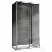 Душевой уголок Abber Schwarzer Diamant AG30110H-S90-S90 110х90, профиль хром, стекло прозрачное