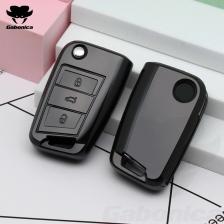 Чехол для автомобильного ключа для Volkswagen VW Polo Golf 7 MK7 Tiguan passat для Skoda Octavia Kodiaq Karoq для Seat Ateca Leon чехол для ключей