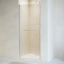 Душевая дверь распашная с маятниковой петлей (открытие только наружу). Маятниковые петли с функцией подъема двери. В комплекте нижняя пороговая планка. Стальная ручка - полотенцедержатель. Размеры с диапазоном регулировок: 880-905 мм. Трап или поддон приобретается отдельно.