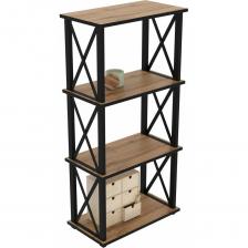 Стеллаж Эвент станет прекрасным украшением любого интерьера. Благодаря универсальности на его полках можно разместить сувениры, украшения, аксессуары, цветы или книги. Надежность. Прочный стальной каркас покрыт черной краской с фактурой под чугун. Стеллаж отличается простотой сборки. Фурнитура и инструкция прилагаются.