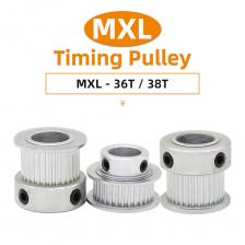 MXL 36 зубов 38 зубьев алюминиевый шкив диаметром 56/6,35/7/8/10/12 мм ременный шкив подходит для ремня ГРМ MXL-6/10/15 мм для 3D-принтера
