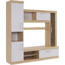 Макси Мини-стенка, цвет дуб сонома/белое дерево Mebelson (арт.MSM-001.2724)