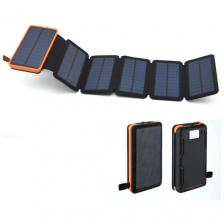 Внешнее портативное солнечное зарядное устройство аккумулятор Power Bank 20000 mAh с 6-ю солнечными батареями