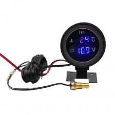 Электронный тахометр с ЖК-дисплеем, 5 в 1, 12 В + давление масла + Вольтметр + Датчик температуры воды + датчик топлива с датчиком