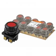Выключатель кнопочный КЕ 011-У2-исп.2 красный 1з+1р 10A 660B IP40 TDM, цена за 1 шт