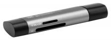 Устройство чтения карт памяти USB 2.0/Type C Digma CR-СU2520-G серый CR-СU2520-G