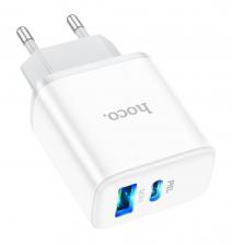 Сетевое зарядное устройство Hoco C105A PD20W+QC3.0 White