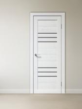 Комплект межкомнатной двери «А-6/05», со стеклом, 2000x900 мм, цвет ясень трэвис/лакобель чёрный