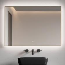 Зеркало Armadi Art 543-100 70 с подсветкой, диммером, с антизапотевателем, матовое золото