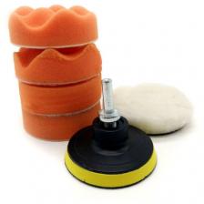 Набор губок насадок на дрель для полировки кузова авто, фар PVHOME