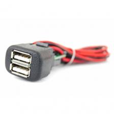 USB зарядное устройство, 2 слота на ВАЗ 2108-21099, 2110-2112 (европанель), 2113-2115, Калина, Нива 4х4, Шевроле Нива