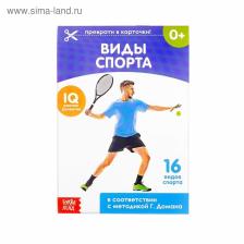 Обучающие карточки Г. Домана «Виды спорта», на скрепке, 20 стр.