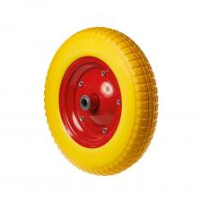 Пенополиуретановое колесо Полиуретановое бескамерное колесо для тачки / тележки (3.25/3.00-8, диаметр 360 мм, ось 20 мм, подшипник) А5 PU 2400-20y 1000373
